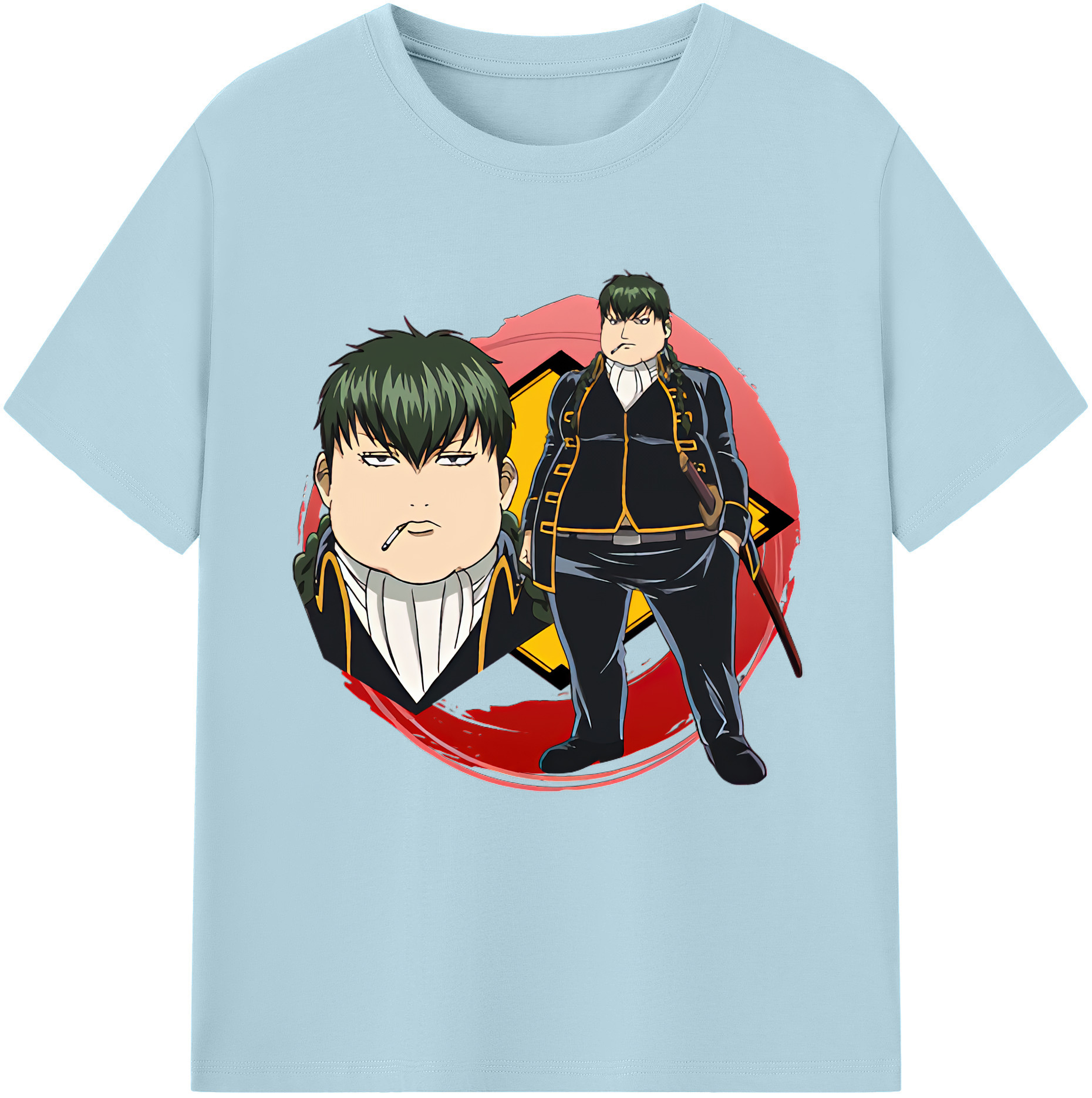 （画像用） ぎんたま 坂田銀時（さかたぎんとき） 神楽 志村新八（しむら しんぱち） GINTAMA Sakata Gintoki Kagura Shimura Shinpachi 綿100％半袖Tシャツ（フロントプリント）